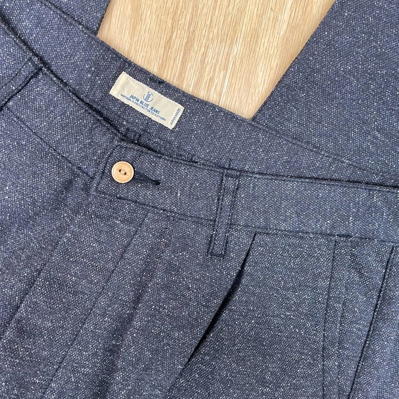 Men's Japan Blue Jeans Blue Japan Donegal Pant Pleated Chino 32 x 28 - Picture 5 of 11